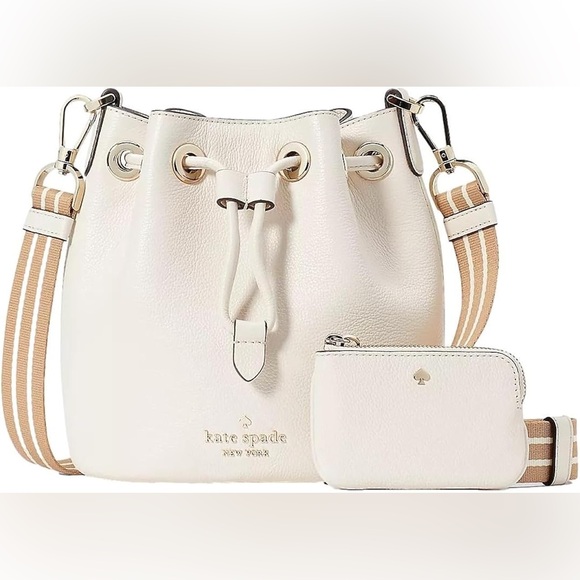 kate spade Handbags - Kate Spade Cream Crossbody Bag with Pouch